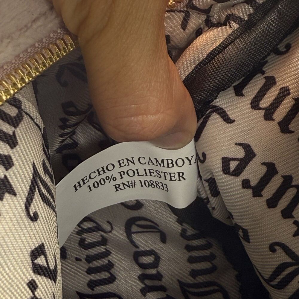 NWT Juicy Couture Juicy For All Crossbody Bag Pink Velour Y2K 2000s Style - Picture 8 of 13